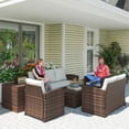 thumbnail image 2 of Outsunny 6PCS Patio Furniture Set Rattan Wicker Patio Sofa Set, Cream White, 2 of 10