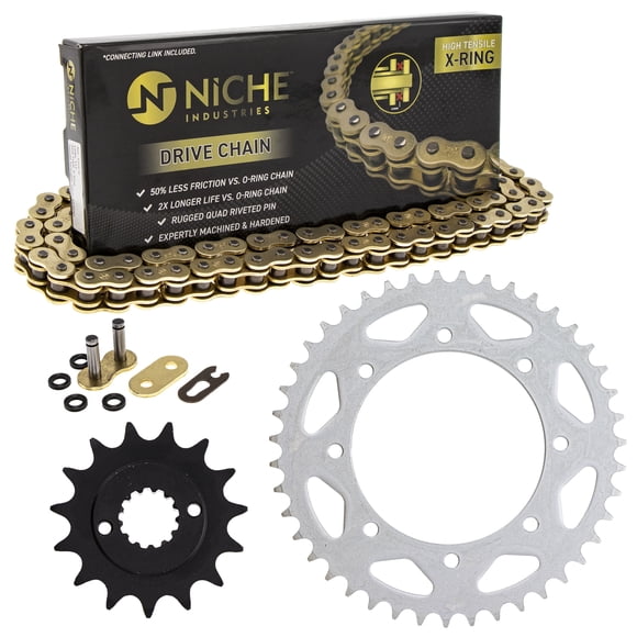 Niche Chaîne de Pignon pour Moto Kawasaki KLR650 15/43 Dents 520 à Anneau en X MK1004799