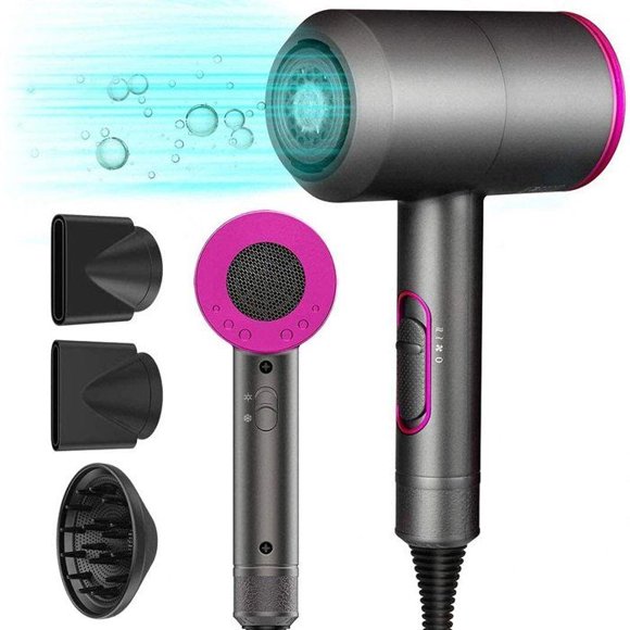 Séchoir à Cheveux 2000 W DOOSL Professionnel Lonique Séchoir à Cheveux à Température Constante Soins Capillaires 3 Embouts 3 Vitesses