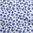 thumbnail image 1 of oneOone Polyester Spandex Medium Blue Fabric Florals Craft Projects Decor Fabric Printed By The Yard 56 Inch Wide, 1 of 4