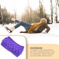 thumbnail image 4 of Bandeau d'Hiver pour Femmes Élastique Tête Chaude Épais Bandeau d'Hiver Est Cache-Oreilles pour Dames Style Simple Accessoires pour Cheveux pour Femmes Violet, 4 of 6