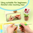 thumbnail image 2 of Crochet Kit for Beginners, Crochet Potted Flowers Kit (Red), Complete Crochet Kit for Beginners Adults, 2 of 7