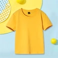 thumbnail image 2 of FAIWAD Unisexe Garçons Filles T-Shirts à Manches Courtes Tout-Petits Bébé Col Rond Été Coton Couleur Unie T-Shirts, 2 of 3