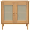 thumbnail image 3 of vidaXL Sideboard SENJA Rattan Look Brown 80x35x80 cm Solid Wood Pine, 3 of 5