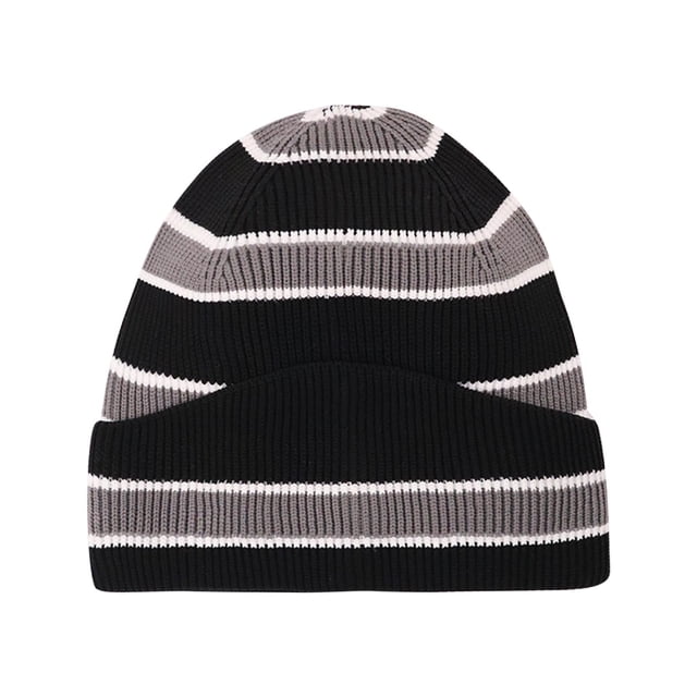 HAiming Chapeau Tricoté pour Femmes et Hommes à Rayures Color Block Chaud d'Hiver Doux Confortable Tendance pour Temps Froid