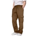 thumbnail image 1 of Pantalon Cargo pour Garçons à Jambe Droite - Tendance et Polyvalent pour 3 à 14 Ans (Confort de Printemps + Coupe Stylée), 1 of 7