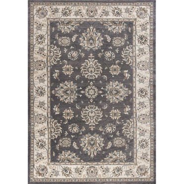 HomeRoots 353460 3 ft. 3 in. x 5 ft. 3 in. Polypropylene Grey & Ivory Area Rug