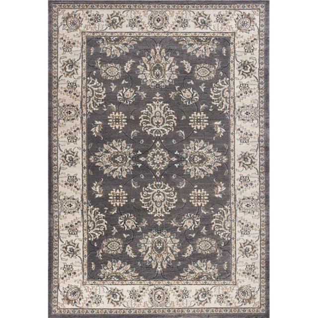 HomeRoots 353460 3 ft. 3 in. x 5 ft. 3 in. Polypropylene Grey & Ivory Area Rug