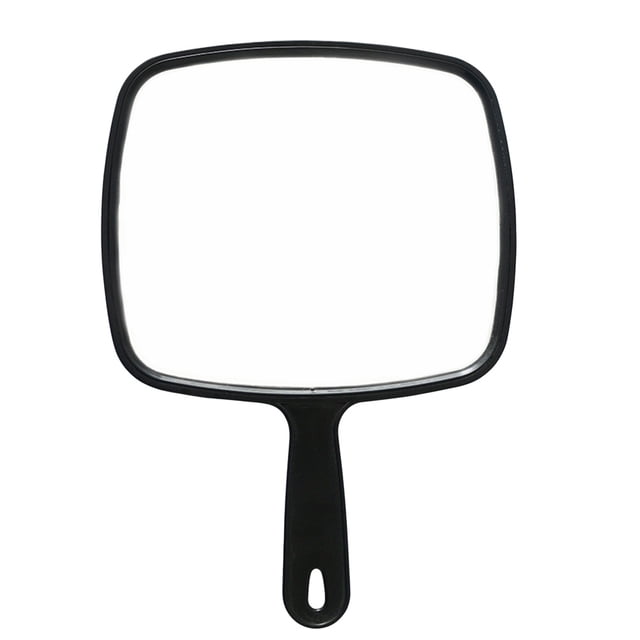 Miangastore Miroir Portatif Professionnel de Salon pour Barbiers et Coiffeurs avec Poignée (Noir)