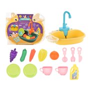 EGNMCR Children's Kitchen Toy Set With Running Water Educational Gifts For Girls Boys Kitchen Sink Birthday Gifts for Kids