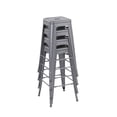 thumbnail image 4 of Mainstays 30 inch Metal Barstools Set of 4 Silver Color, 4 of 7