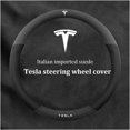 thumbnail image 1 of ORUYROP Adapté pour Tesla Model 3 Housse de Volant Modèle X Modèles Modément Spécial Cuir Housse de Volant (Noir), 1 of 7