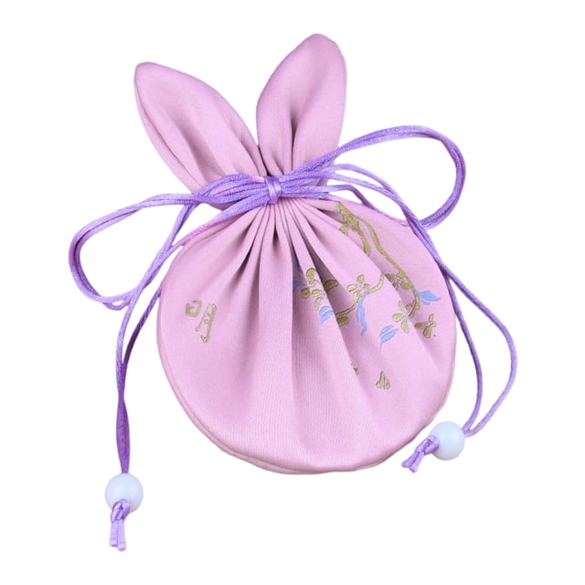 keepw Drawstring Bag Embroidered Jewelry Bags Multifunctional Perfume Satchel Decorative Household Wedding Wide Application Red Pink