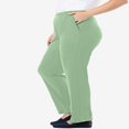 thumbnail image 4 of CHOK Plus Size 7-Day Knit Straight Leg Pant Stretch Elastic Waist Petite & Tall - 3X  Navy, 4 of 6