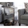 thumbnail image 2 of Plata Decor Import, Contemporary Mirrored Nightstand Duo with Stainless Steel & Premium Drawer, Rita Nightstand, Set of 2, 2 of 3