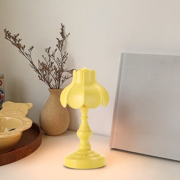 EGNMCR Retro Table Lamp USB Rechargeable Ins Europe And The United States Style Table Lamp Dormitory Mini Bedside Home Bedroom LED Night Light Retro Ornaments Plastic small lamp