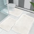 thumbnail image 4 of Dvkptbk Carpets Suits Solid Color Bath Mats 3 Set Bathroom Rugs for 3 Pcs Toilet Mats Universal Soft Comfortable Water Absorption Non-Slip Thick Machine Washable Easier to Dry Dark Bathroom Decor, 4 of 8