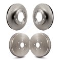 thumbnail image 1 of CMX Front Rear Disc Brake Rotors Drums Kit for Car 2015 Toyota Tacoma RWD with 6 Lug Wheels K8-102109, 1 of 11
