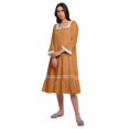 thumbnail image 4 of Moomaya Robe de Nuit en Coton à Manches Longues à Encolure Carrée Imprimée pour Femmes, 4 of 6