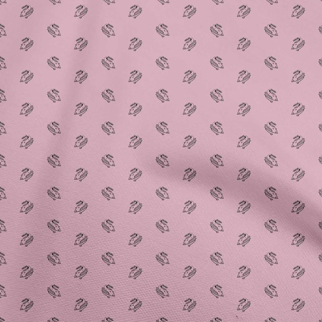 oneOone Rayonne Lumière Rose Tissu Rétro Minimal Iron Robe Tissu Tissu Imprimé par la Cour 56 Pouces de Large