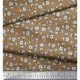 thumbnail image 2 of Soimoi Japan Crepe Satin Fabric Leaves & Magnolia Floral Print Sewing Fabric Yard 42 Inch Wide, 2 of 5
