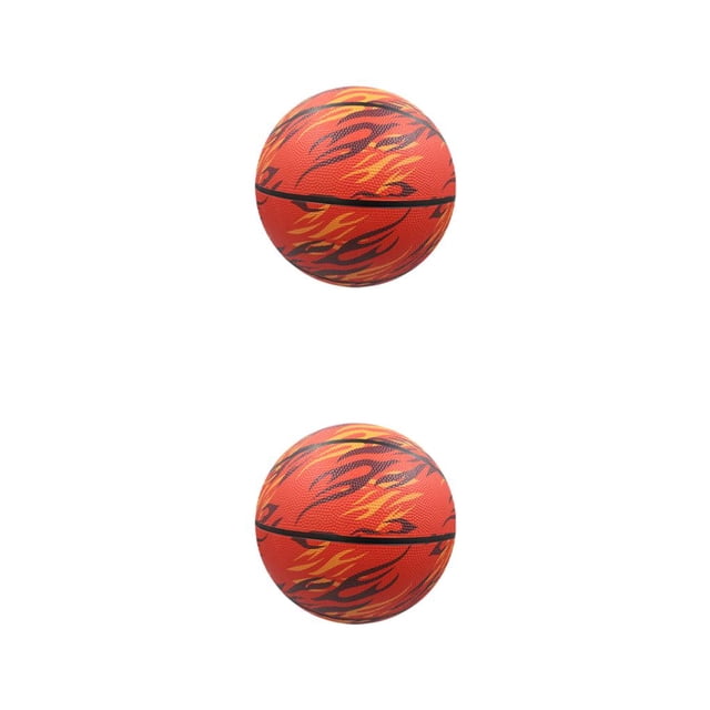 Transemion Good Hand Feeling Waterproof Basketball For Outdoor Games -proof Red- size 5 2Set