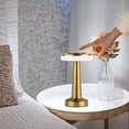thumbnail image 3 of Bell + Howell Lexington Lampe de Table Petite Sans Fil Tactile DEL Rechargeable pour Table de Chevet Bureau Table de Nuit Or - Lot de 2, 3 of 5