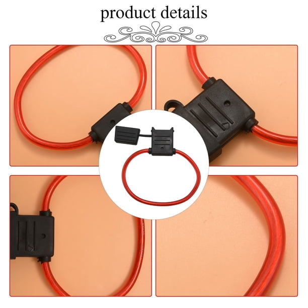 EATAKWARD 6Pcs 10 AWG Inline Fuse Holders – Heavy Duty Waterproof ATC/ATO Holder With 40A Fuses, 12V, For Automotive & Marine