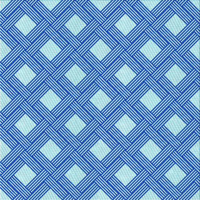 Ahgly Tapis d'Intérieur Lavable en Machine Carré Transitionnel Bleu Lagon, 7 Pieds Carré