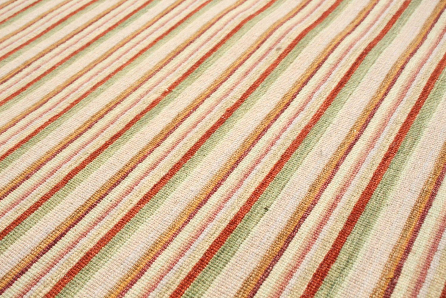 ECARPETGALLERY 5'1" x 6'11" Flat-weaves & Kilims Manhattan Hand Made Area Rug for Living Room, Dining Room and Bedroom in Ivory