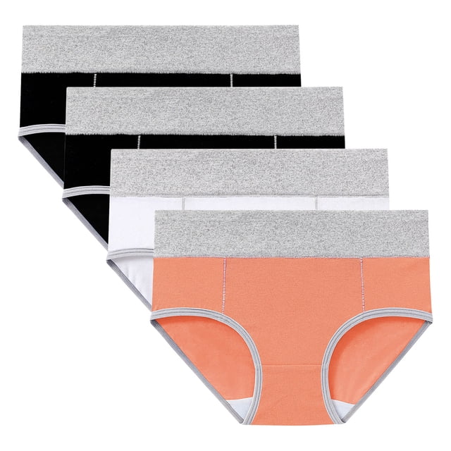 Culottes Menstruelles pour Femmes, 4 Pcs, Réutilisables, Anti-Fuites, Grande Taille, Culottes de Protection Post-Partum