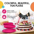 thumbnail image 5 of Exquisite 10 Inch. Dinner Plates Cerise Plastic Plates Disposable 50 Count Cerise Plate Set Disposable Plates For Party Heavy Duty Plastic Plates Disposable Plastic Plates For Party Party Plates, 5 of 5