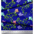 thumbnail image 3 of Soimoi Rayon Fabric Leaves & Bell Floral Print Fabric by Yard 42 Inch Wide, 3 of 3