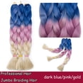 thumbnail image 2 of Ombre Jumbo Braiding Hair Extensions High Temperature Synthetic Twist Hair Multiple Colored Hair, 2 of 5