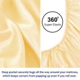 thumbnail image 4 of Unique Bargains Satin Silk Fitted Bed Sheet with Deep Pocket Ultra Luxury Smooth, 4 of 8