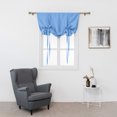 thumbnail image 4 of Innerwin Half Window Curtains Solid Color Kitchen Valance Rod Pocket Soft Short Blackout Curtain Ruched Waterproof Panels Darkening Thermal Insulated Sky Blue 31.50 x 47.24", 4 of 6