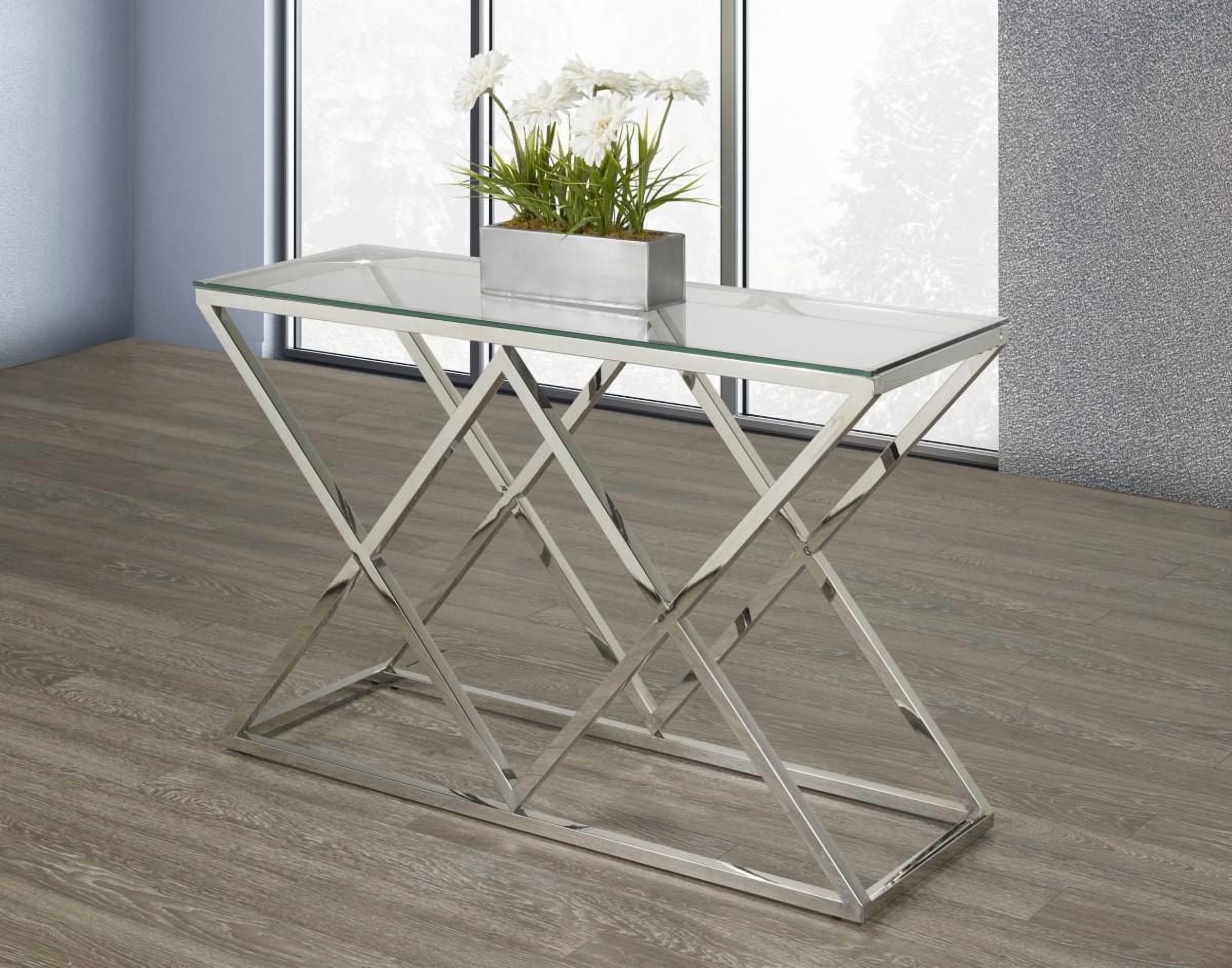Yalda Sofa Table, Silver