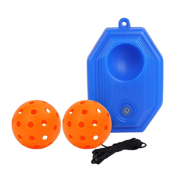 ziyahi Pickleball Trainer Improve Speed Player for Solo Training with Elastic Rope Ball Yellow Orange 21x14x6cm