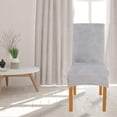 thumbnail image 3 of Large Size High Back Thicker Plush Dining Chair Covers Set of 6, Elastic Kitchen Chair Slipcovers Removable Nonslip for Hotel Dining Room Ceremony Banquet Wedding Party, 3 of 11