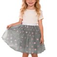 thumbnail image 1 of MIASHUI Girls Ballet Skirt with Heart Sequin Embroidery for Dance Party and Performance Grey,3-4 Years, 1 of 6