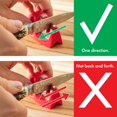 thumbnail image 2 of The Kitchen Knife Sharpener is Equipped with Sharp Straight Serrated Scissors Blades, and The Auxiliary Knife Helps to Repair and Restore The Blades, Making Them sharper and More Useful (red), 2 of 8
