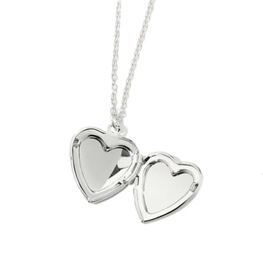 Photo Locket Love Heart Necklace, Stainless Steel Love Frame Heart Pendant Necklace Personalised Pictures Memory Photo Locket Necklace for Anniversary Gift