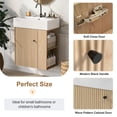 thumbnail image 3 of 21.6" Modern Floating Bathroom Vanity with Ceramic Basin - Perfect for Small Bathrooms, Right side storage, 3 of 14