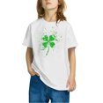thumbnail image 2 of FAIWAD Hauts pour Enfants Garçons Filles Manches Courtes T-Shirt Graphique de la Saint-Patrick Trèfle Mignon Décontracté Col Rond, 2 of 4