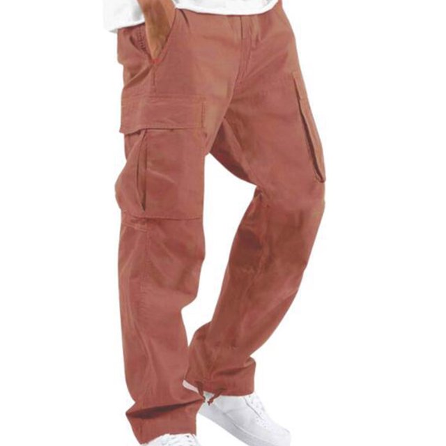 Innerwin Pantalons pour Hommes Taille Élastique Été avec Cordon de Serrage Rouge 4TG