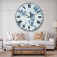 thumbnail image 2 of Designart « Indigold Watercolor Flower III » Horloge Murale Traditionnelle, 2 of 2