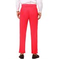 thumbnail image 3 of INSPIRE CHIC Men's Slim Fit Trousers Flat Front Solid Color Business Pants 28 Red, 3 of 7