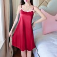 thumbnail image 2 of Dealovy Nuisettes pour Femmes à Bretelles Spaghetti Sans Manches Robe de Nuit Douce et Confortable Tenue de Nuit Courte Robe de Nuit Débardeur, 2 of 6