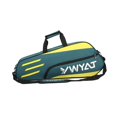 thumbnail image 2 of jinwen Badminton Racquet Bag Gym Bag Sports Equipment Bag Portable Racket Carry Bag Green Yellow, 2 of 9