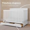 thumbnail image 3 of Graco Asheville 4-in-1 Convertible Baby Crib with Drawer, White, 3 of 15